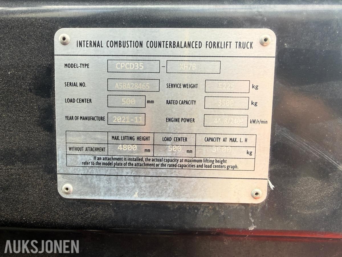 2021 EP CPCD35 gaffeltruck - diesel - 779 timer.