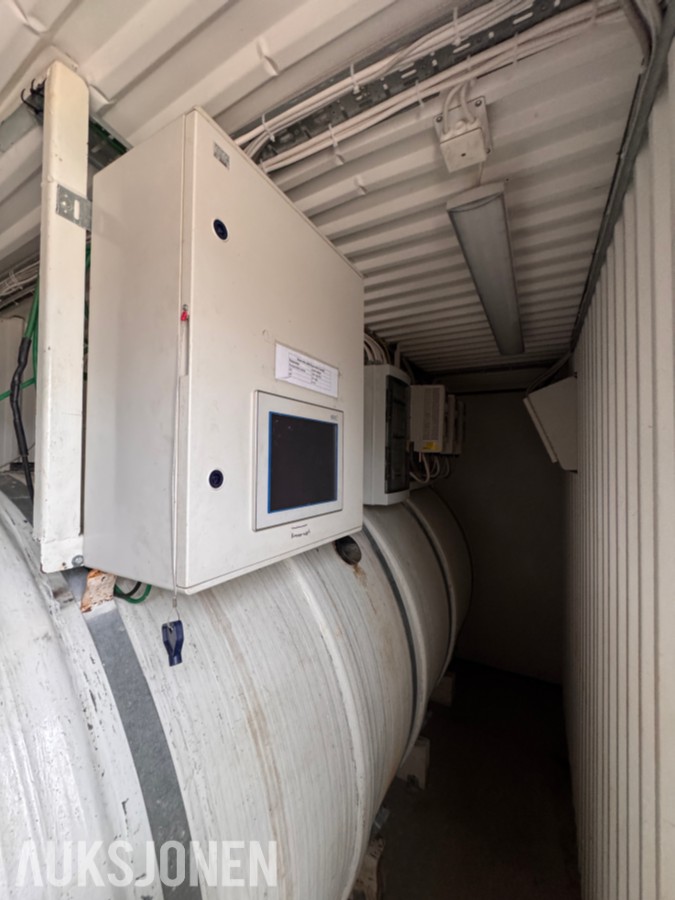 Kontrollcontainer for renseanlegg – komplett med tanker, styring og prosessutstyr