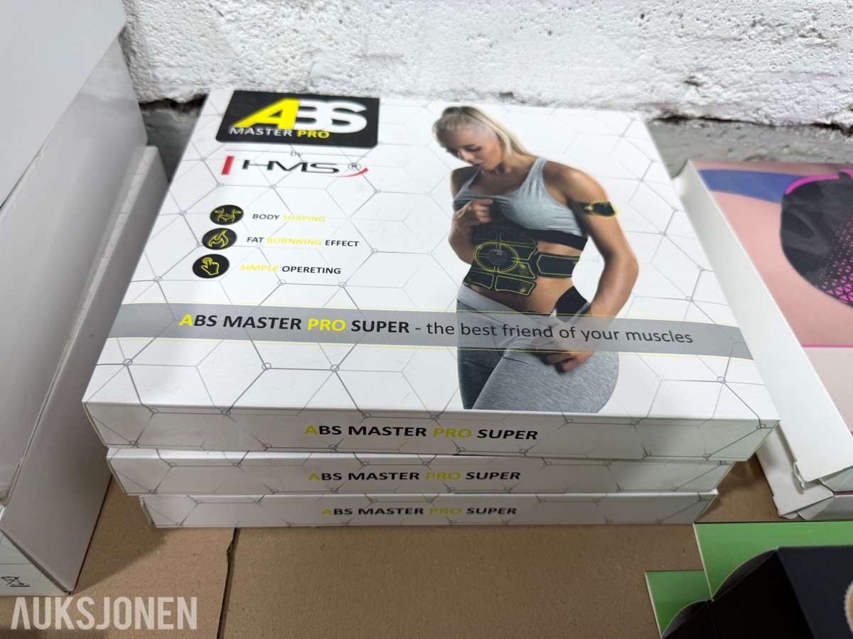Parti HMS treningsbelter og ABS Master Pro muskelstimulatorer