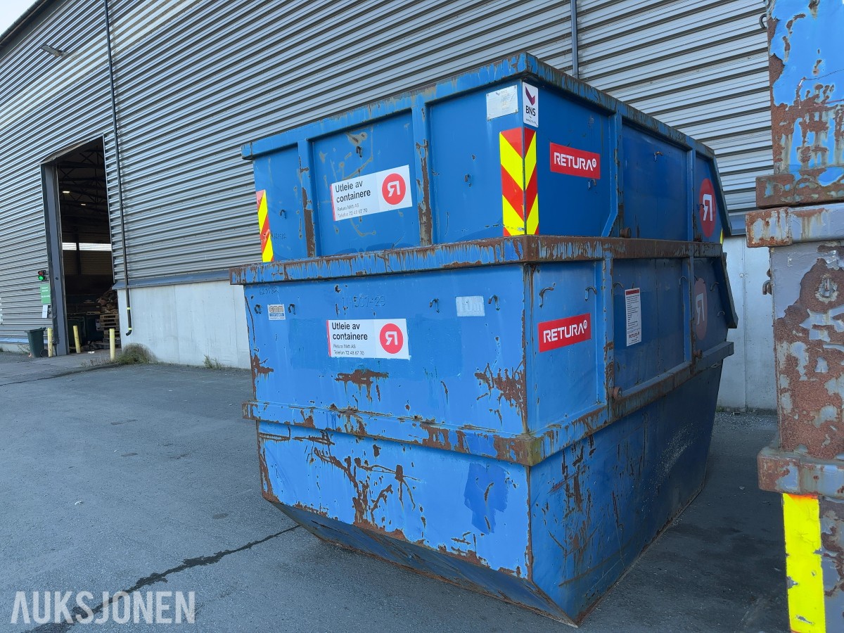 2 stk. GMM 10 m³ avfallscontainer / Liftcontainer