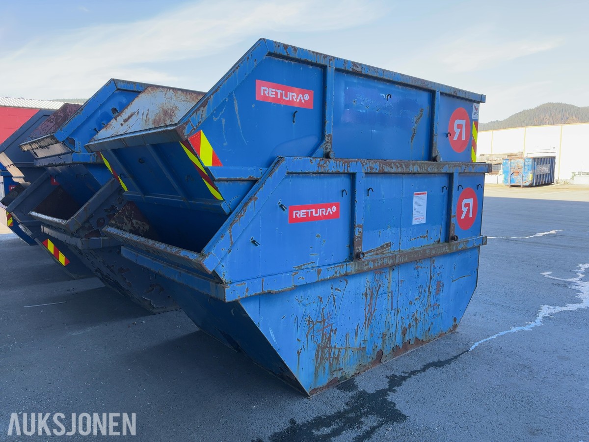 2 stk. GMM 10 m³ avfallscontainer / Liftcontainer