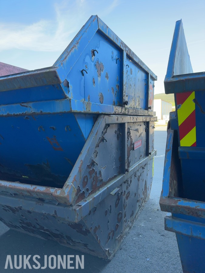 2 stk. GMM 10 m³ avfallscontainer / Liftcontainer