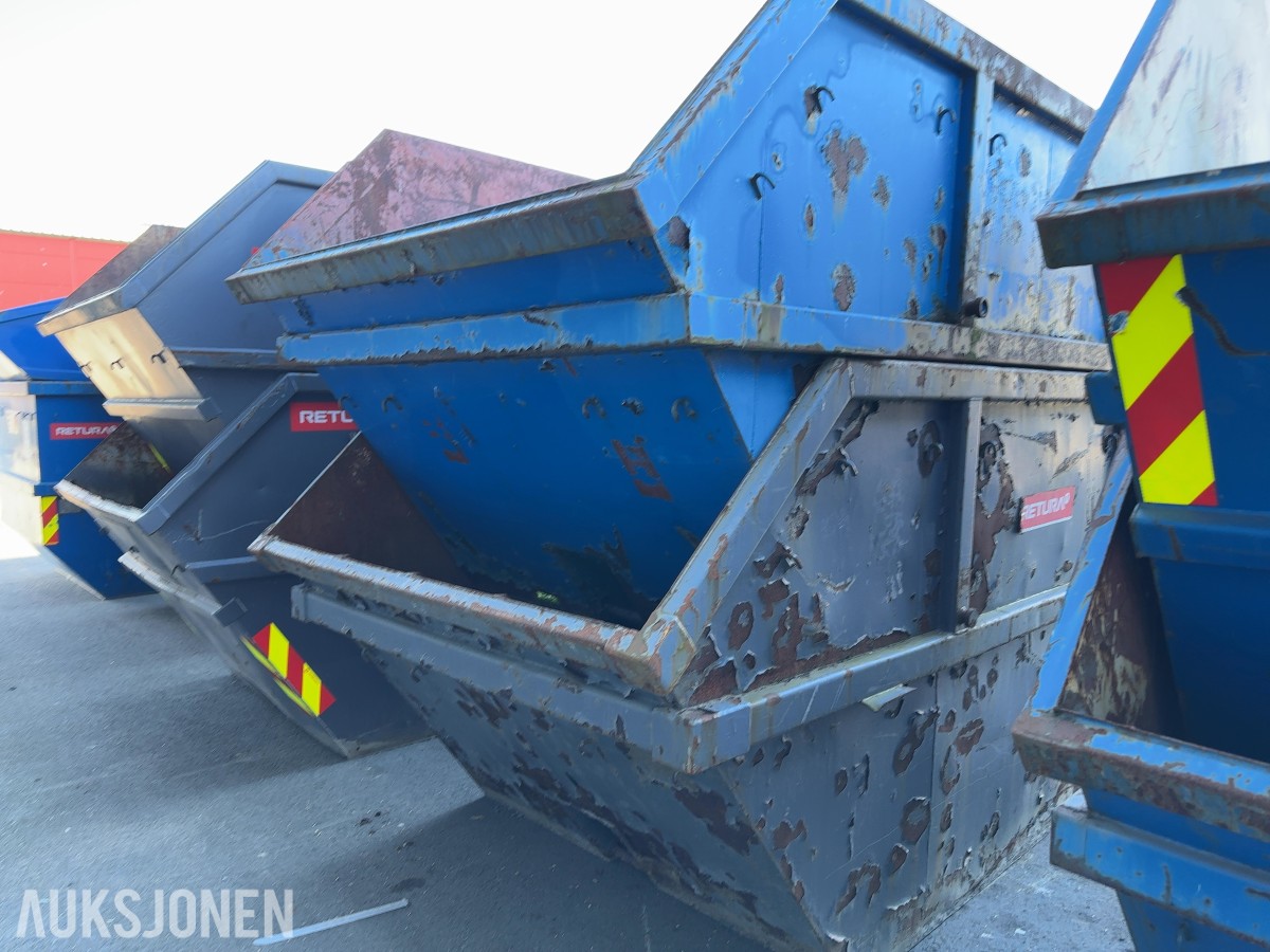 2 stk. GMM 10 m³ avfallscontainer / Liftcontainer