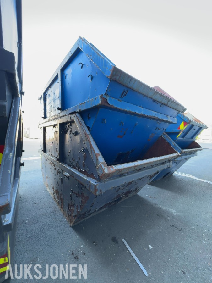 2 stk. GMM 10 m³ avfallscontainer / Liftcontainer
