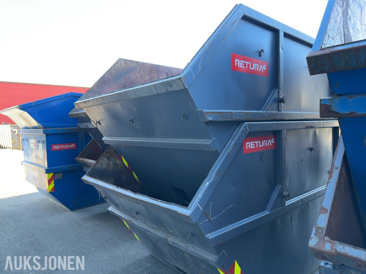 2x 10m3 avfallscontainer / Liftcontainer