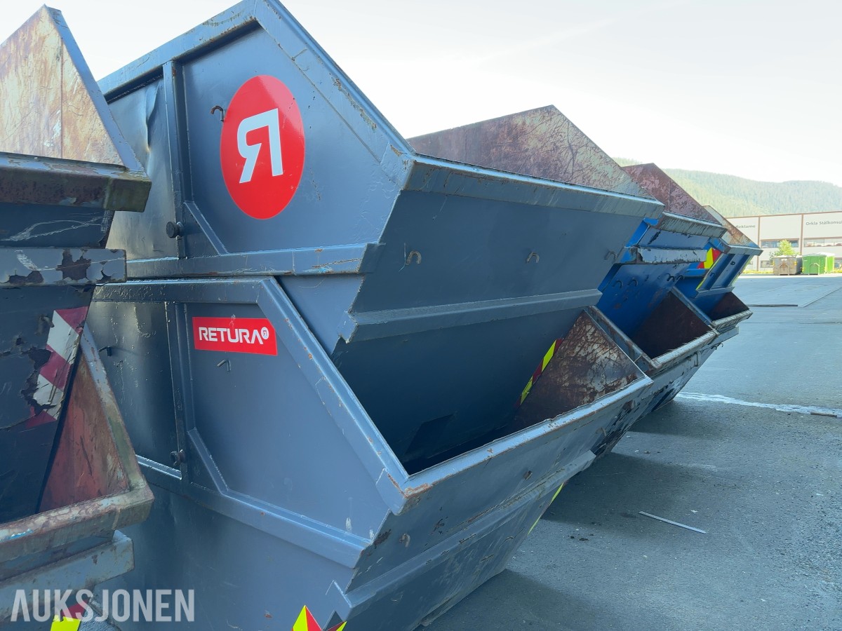 2x 10m3 avfallscontainer / Liftcontainer