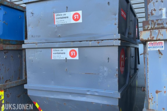 2x 10m3 avfallscontainer / Liftcontainer