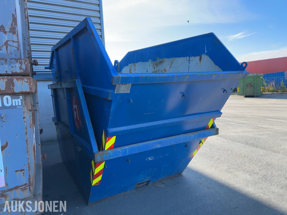 2 stk. BNS 10 m³ avfallscontainer