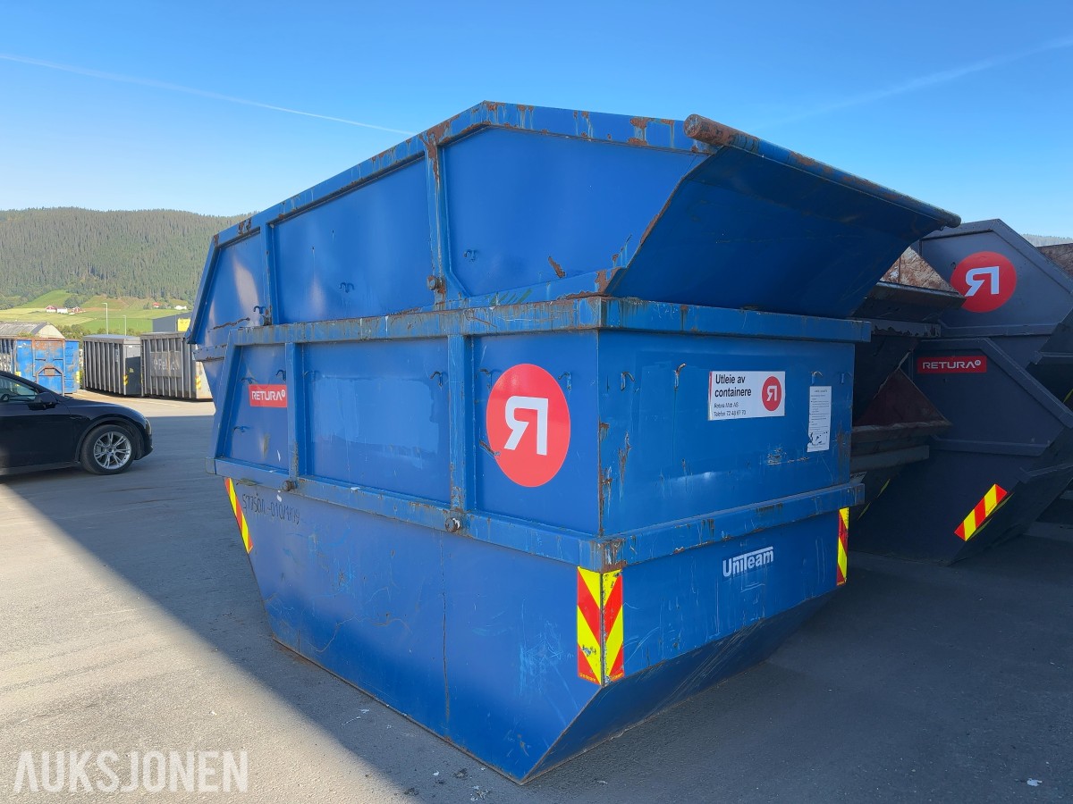 2 stk. BNS 10 m³ avfallscontainer