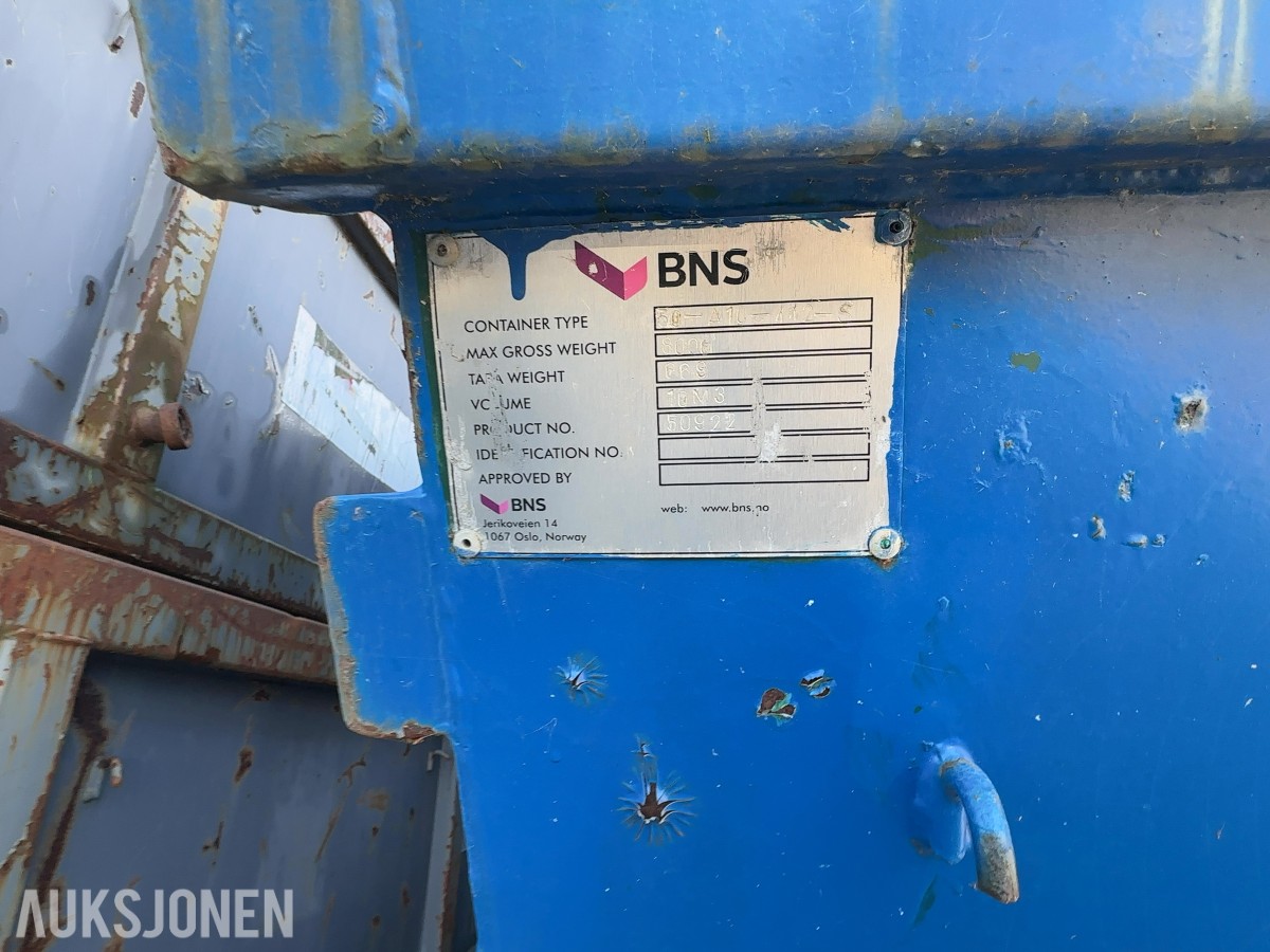 2 stk. BNS 10 m³ avfallscontainer