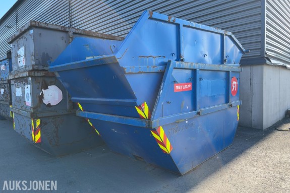2 stk. BNS 10 m³ avfallscontainer