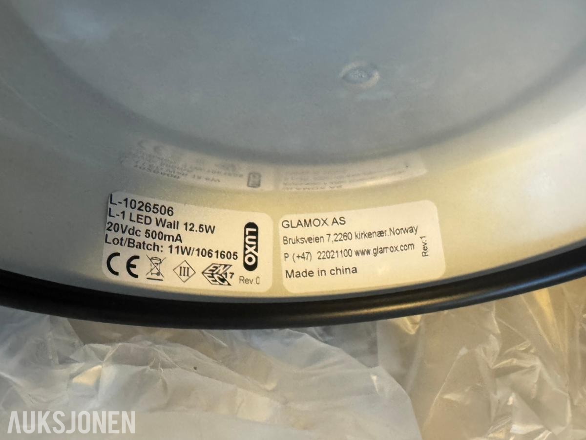 10 stk. Ubrukte Luxo L-1 LED vegglamper