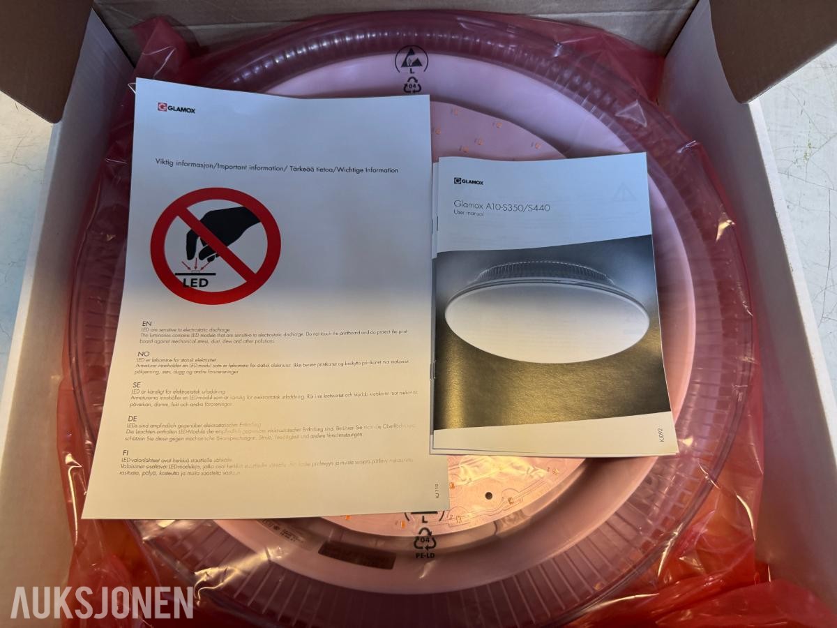 30 stk. ubrukte Glamox A10 S440 LED-lamper
