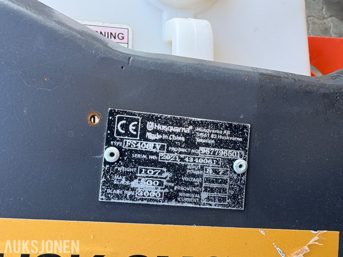 Husqvarna FS 400 LV, 2022-modell, bensindrevet betongsag/asfaltsag