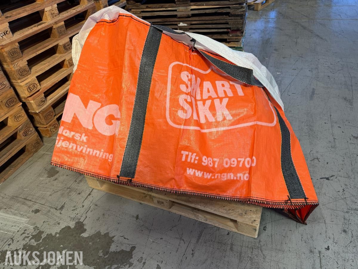 16 stk. storsekker med løftestropper ubrukte