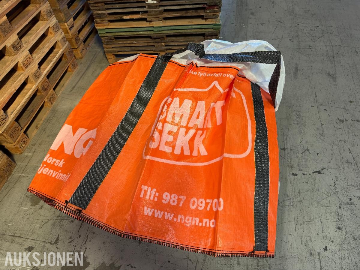 16 stk. storsekker med løftestropper ubrukte