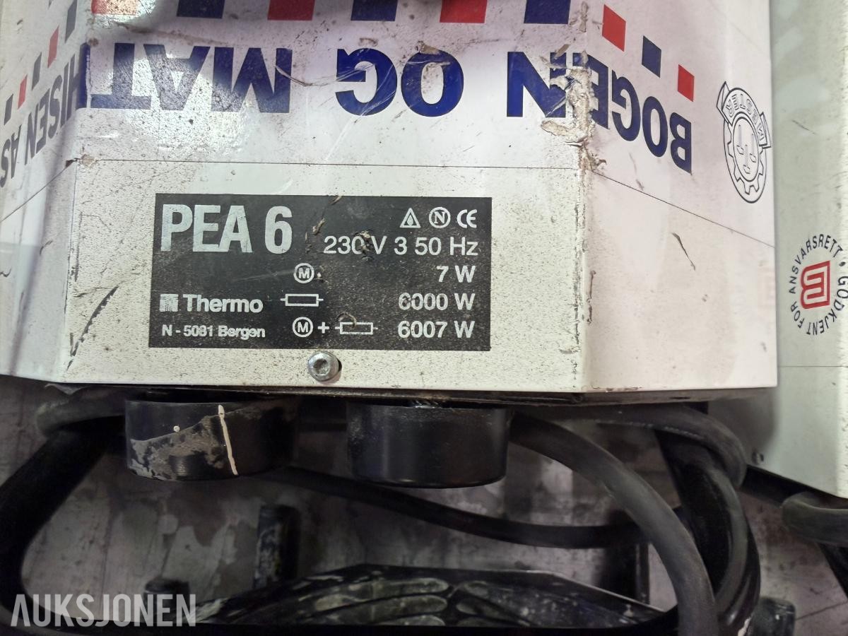 10 stk. byggevarmere Thermo PEA 6 selges samlet