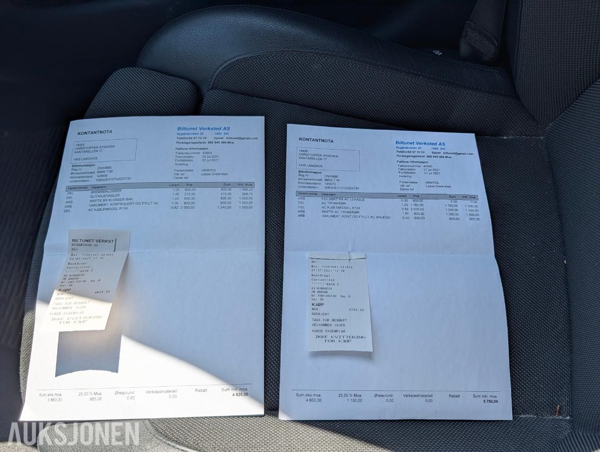 2011 BMW 1-serie, 118I 2.0, Delebil/reparasjonsobjekt