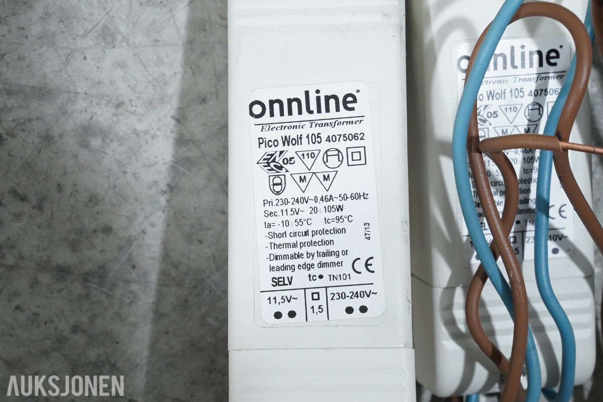 Større belysningsparti – DCW éditions, SG Armaturen, Equilight og Mean Well