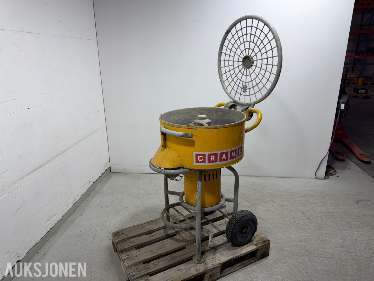 Tvangsblander / mørtelblander 230V på hjul