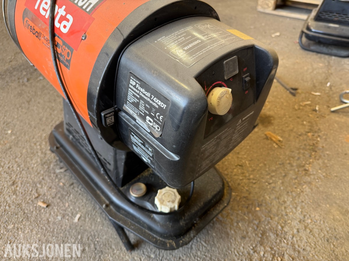 SIP Fireball 74XRDT - 20kW infrarød varmeovn