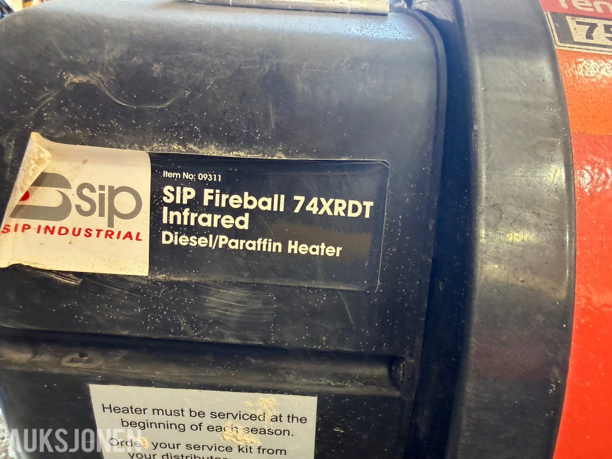 SIP Fireball 74XRDT - 20kW infrarød varmeovn