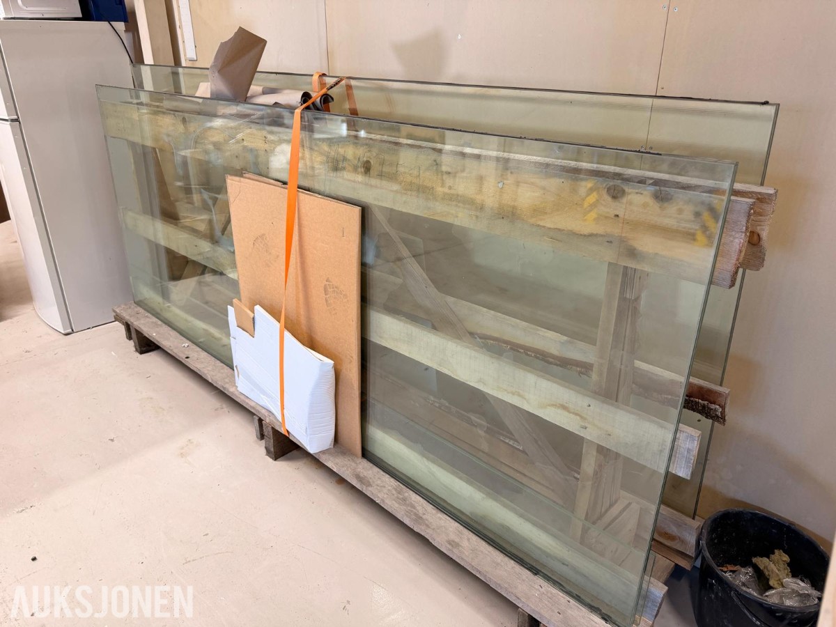6 stk. 2-lags isolerglass – 257 cm lengde – to bredder