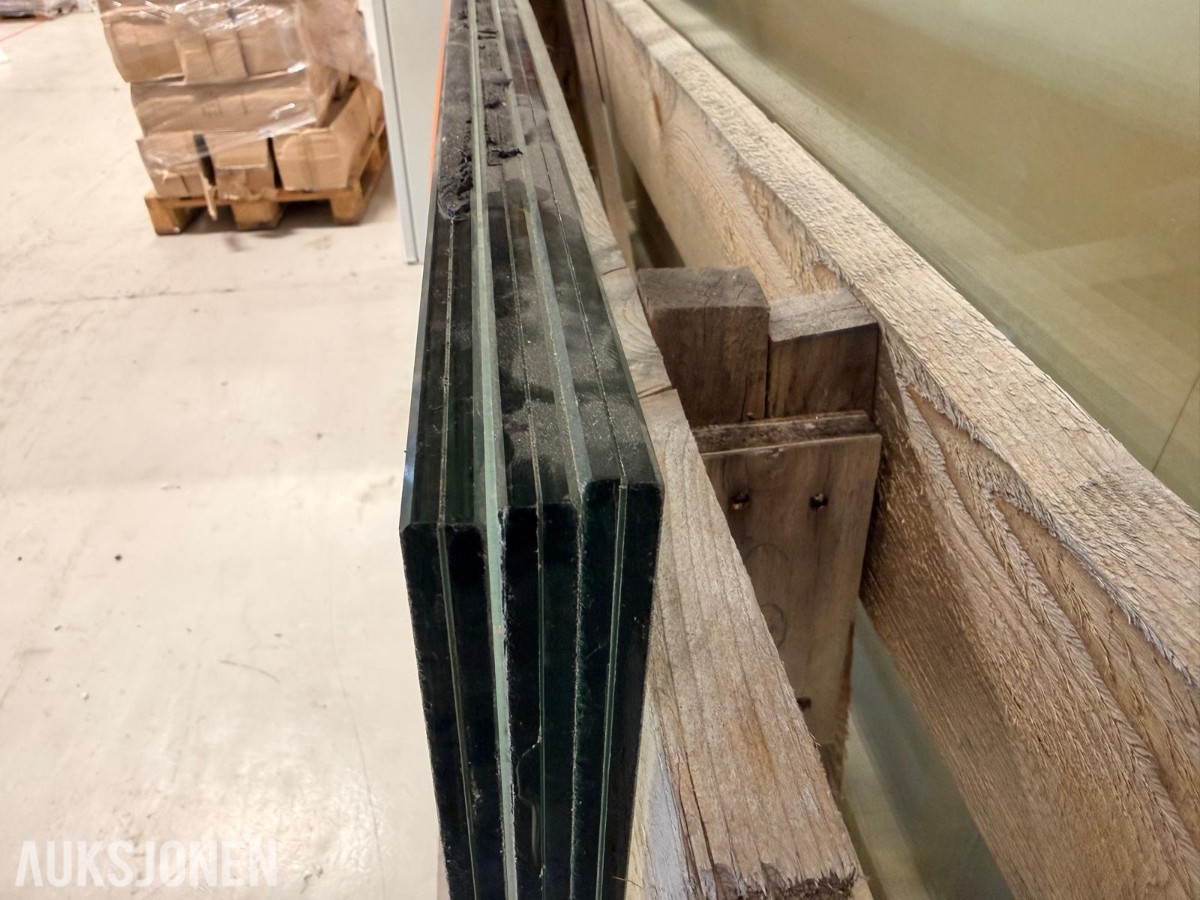 6 stk. 2-lags isolerglass – 257 cm lengde – to bredder