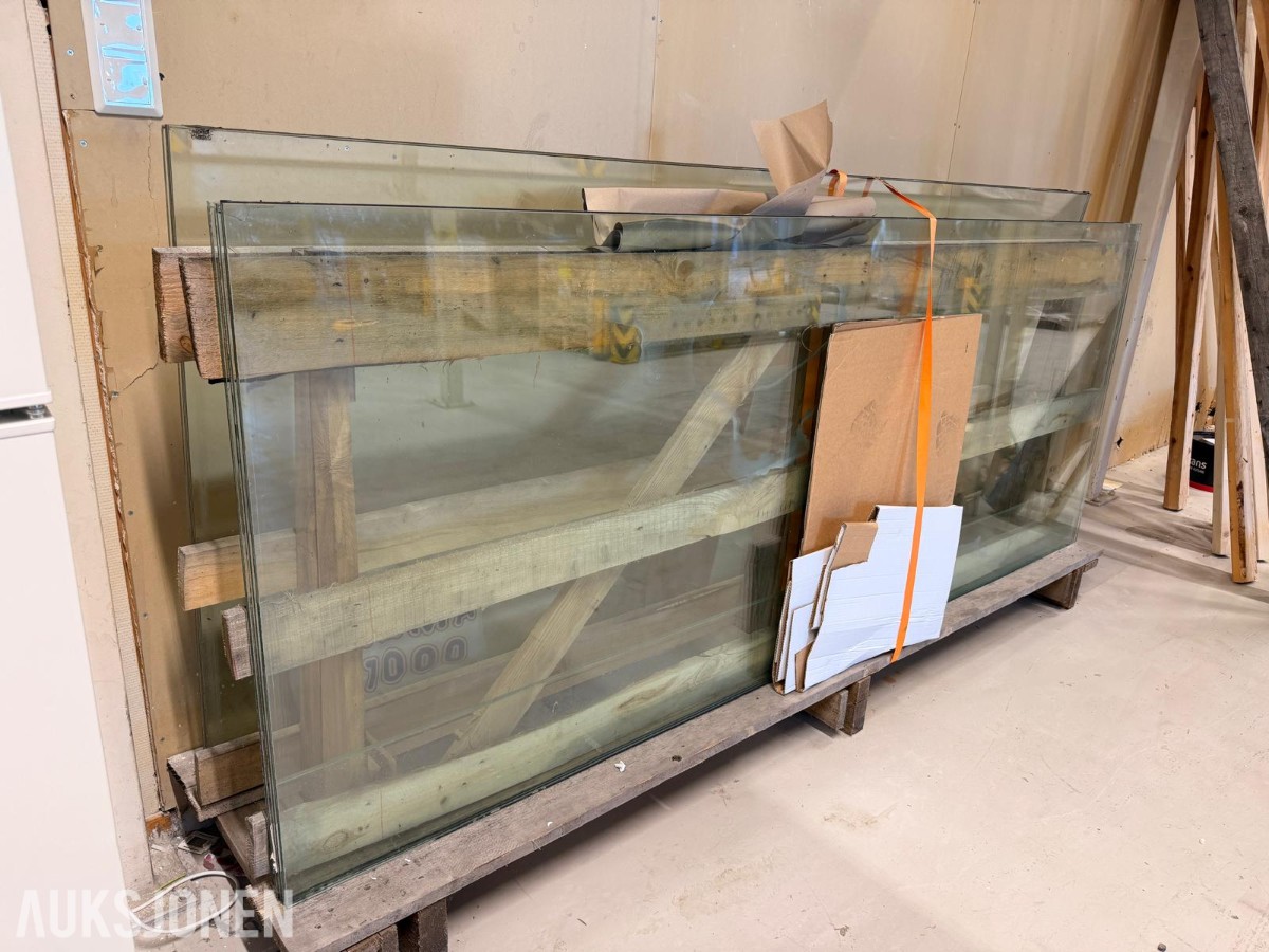 6 stk. 2-lags isolerglass – 257 cm lengde – to bredder