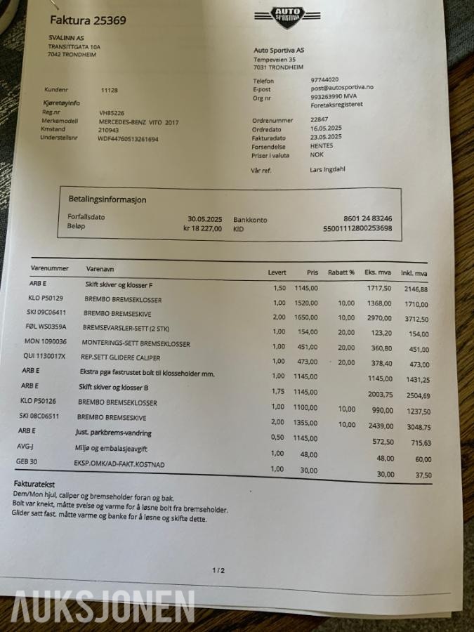 2017 Mercedes-Benz Vito V114 A3 4MATIC Automat, Cruisekontroll, Hengerfeste