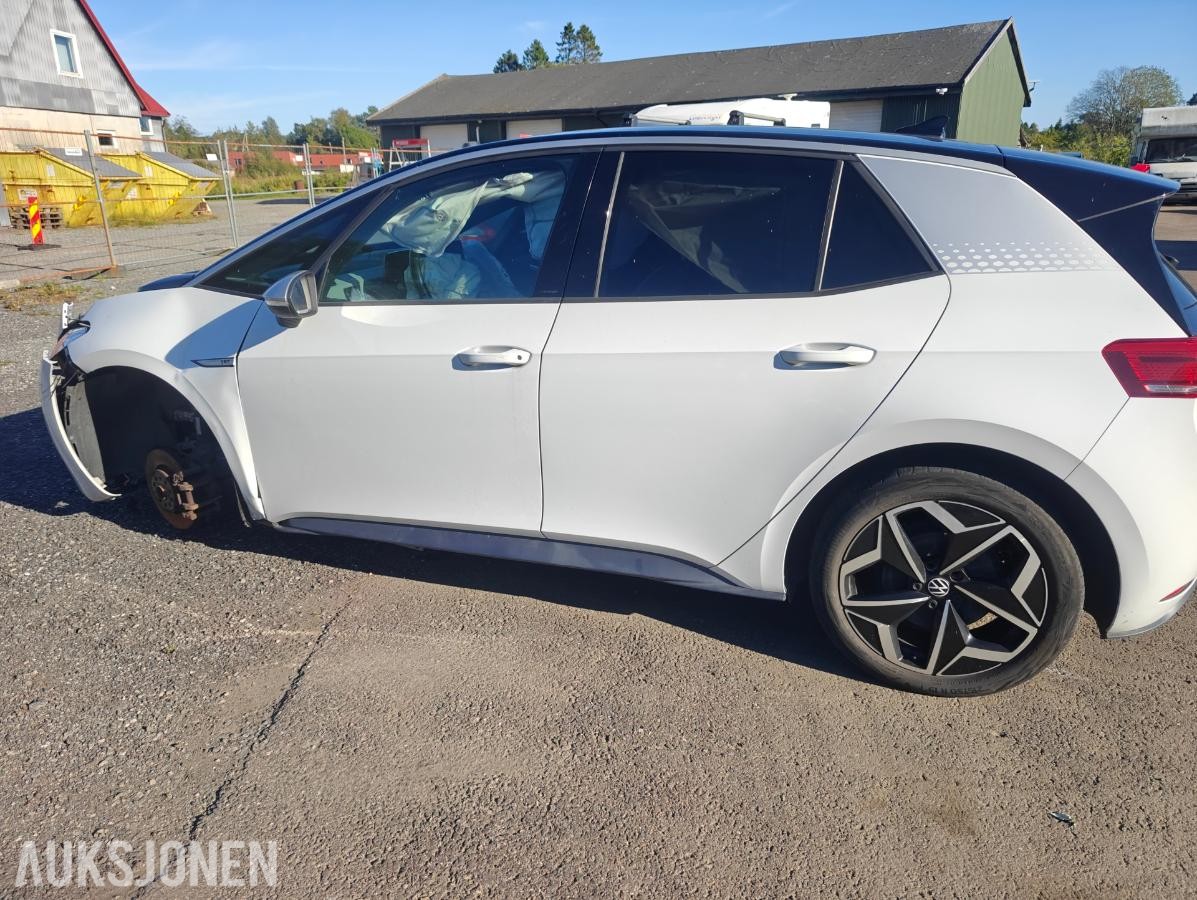 2021 Volkswagen ID.3 PRO 58kWh 204hk kollisjonsskadet, eu ok til 12.2026