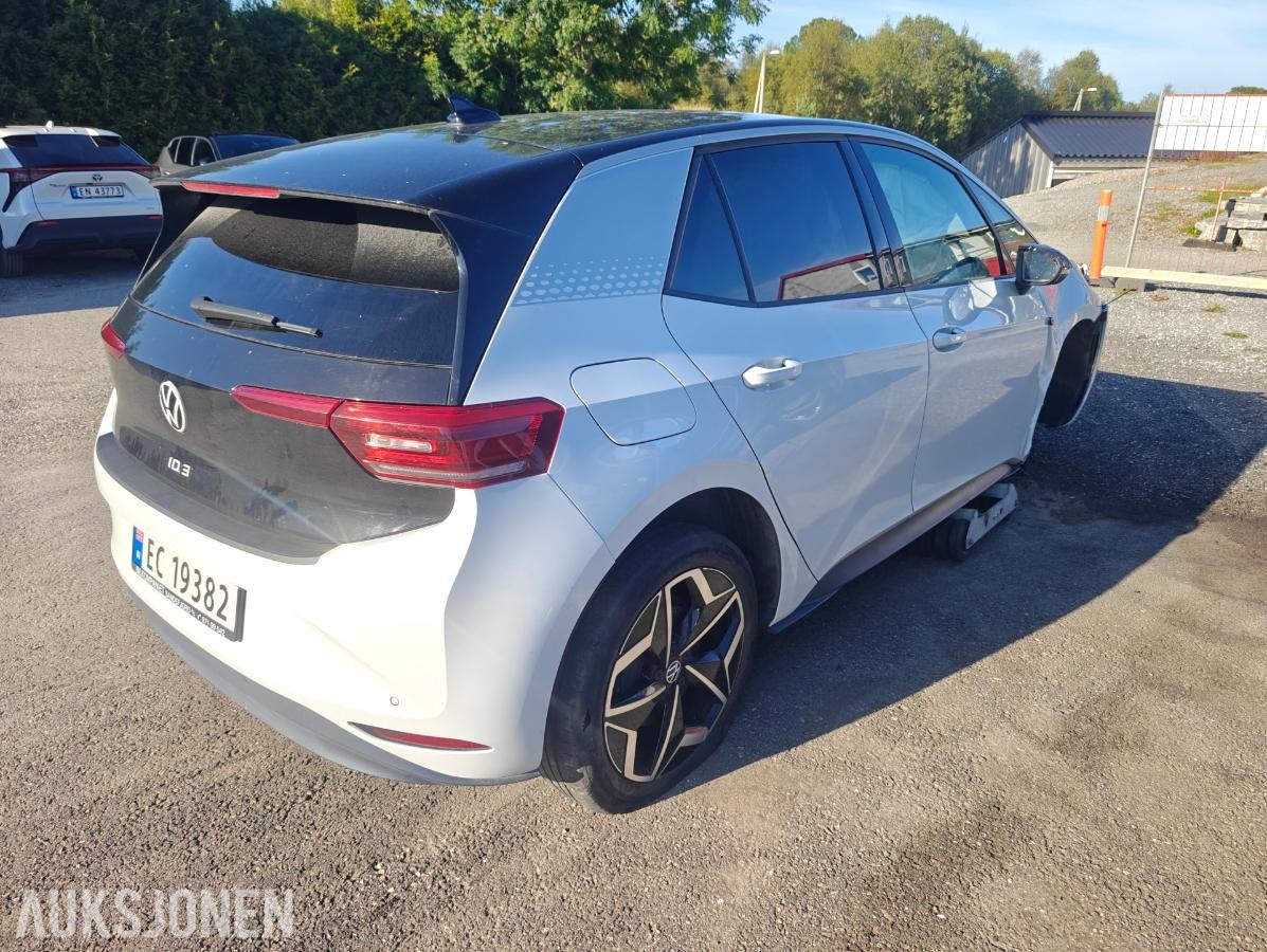 2021 Volkswagen ID.3 PRO 58kWh 204hk kollisjonsskadet, eu ok til 12.2026