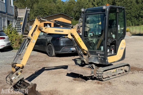 2016 Yanmar SV18 Minigraver - S30 - Skjær - Hydraulisk pusseskuffe - Gummibelter