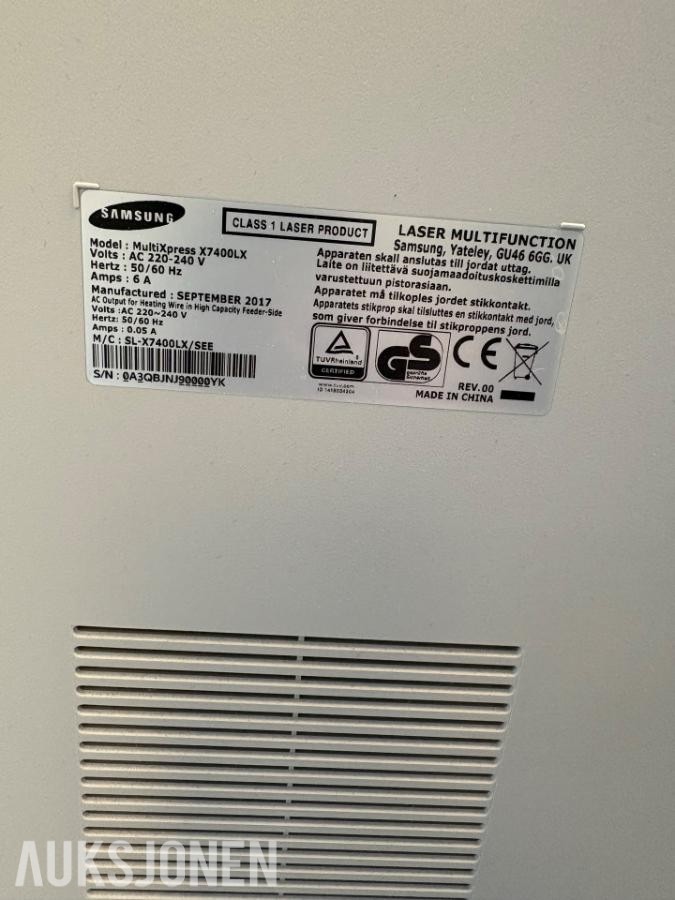 Samsung MultiXpress X7400LX 