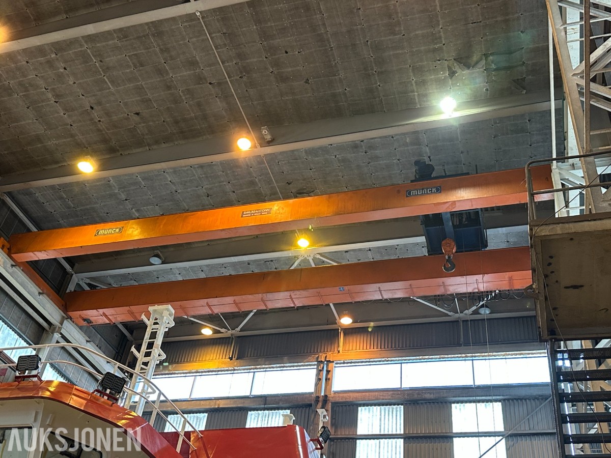 Munck Traverskran | SWL 32/6,3 tonn | Ca. 21 m spenn
