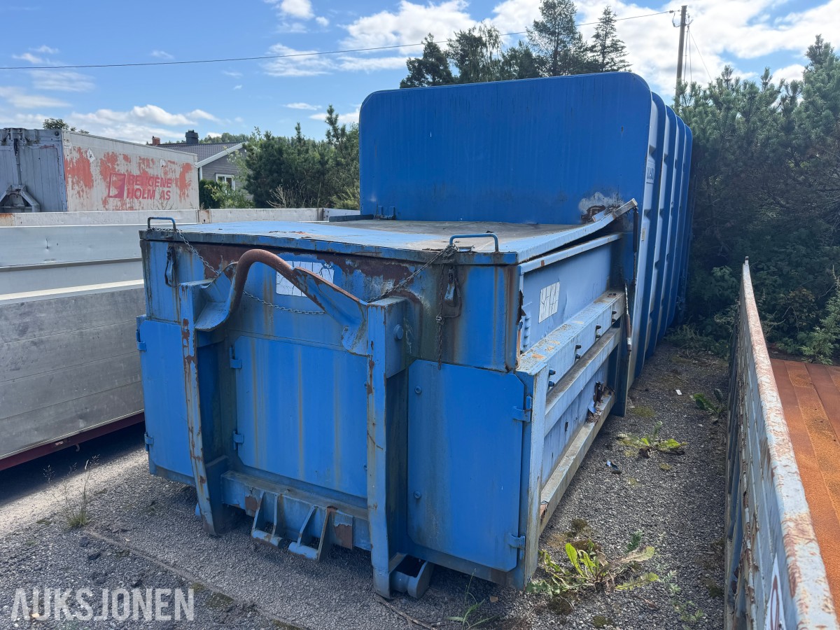 1990 Husmann krokcontainer med komprimator – reparasjonsobjekt