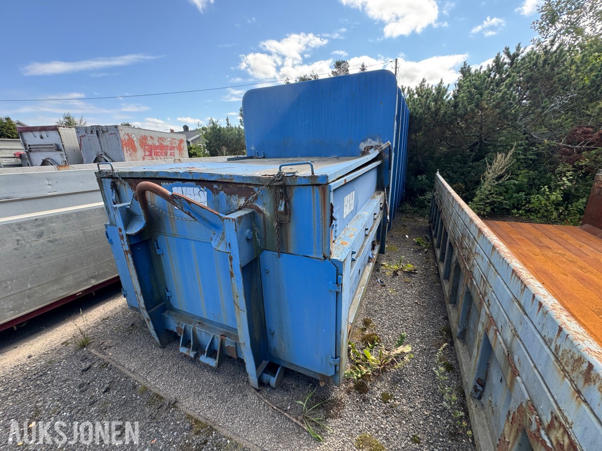 1990 Husmann krokcontainer med komprimator – reparasjonsobjekt