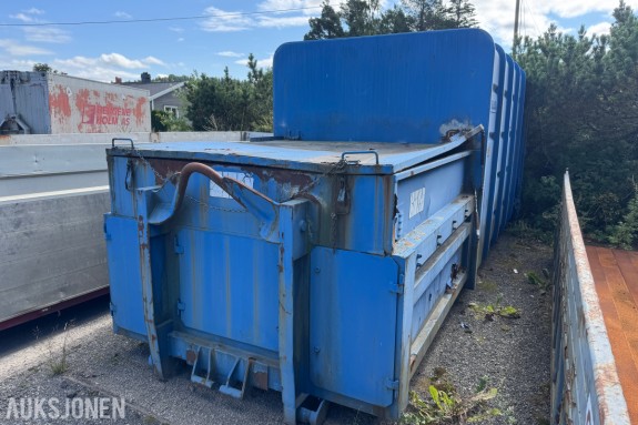 1990 Husmann krokcontainer med komprimator – reparasjonsobjekt