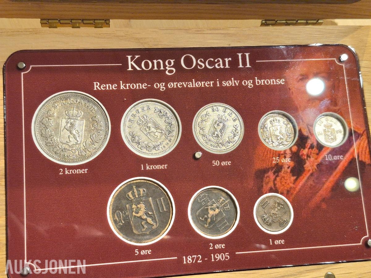 Kong Oscar myntsettsamling – sølv, bronse