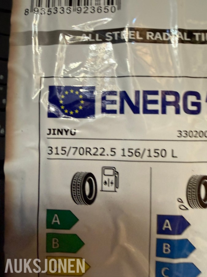 8 stk nye Jinyu JW592 drivhjul – 315/70R22.5 – 156/150L – 18PR