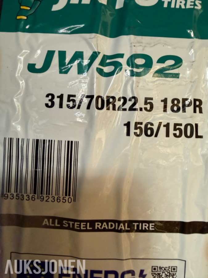 8 stk nye Jinyu JW592 drivhjul – 315/70R22.5 – 156/150L – 18PR