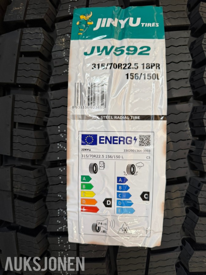 8 stk nye Jinyu JW592 drivhjul – 315/70R22.5 – 156/150L – 18PR