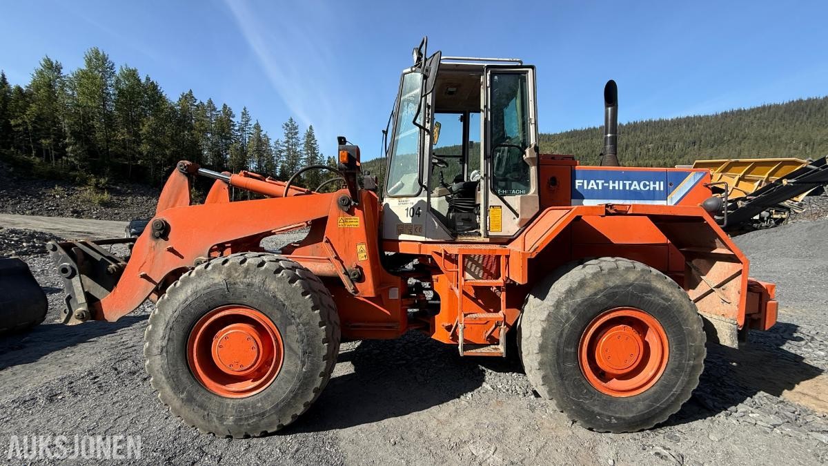 1995 Fiat-Hitachi FR130.2 hjullaster m/ Gjerstad frontskuff - 9 256 timer