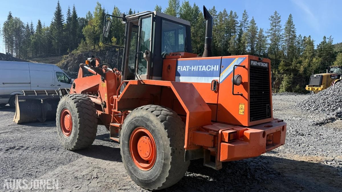 1995 Fiat-Hitachi FR130.2 hjullaster m/ Gjerstad frontskuff - 9 256 timer