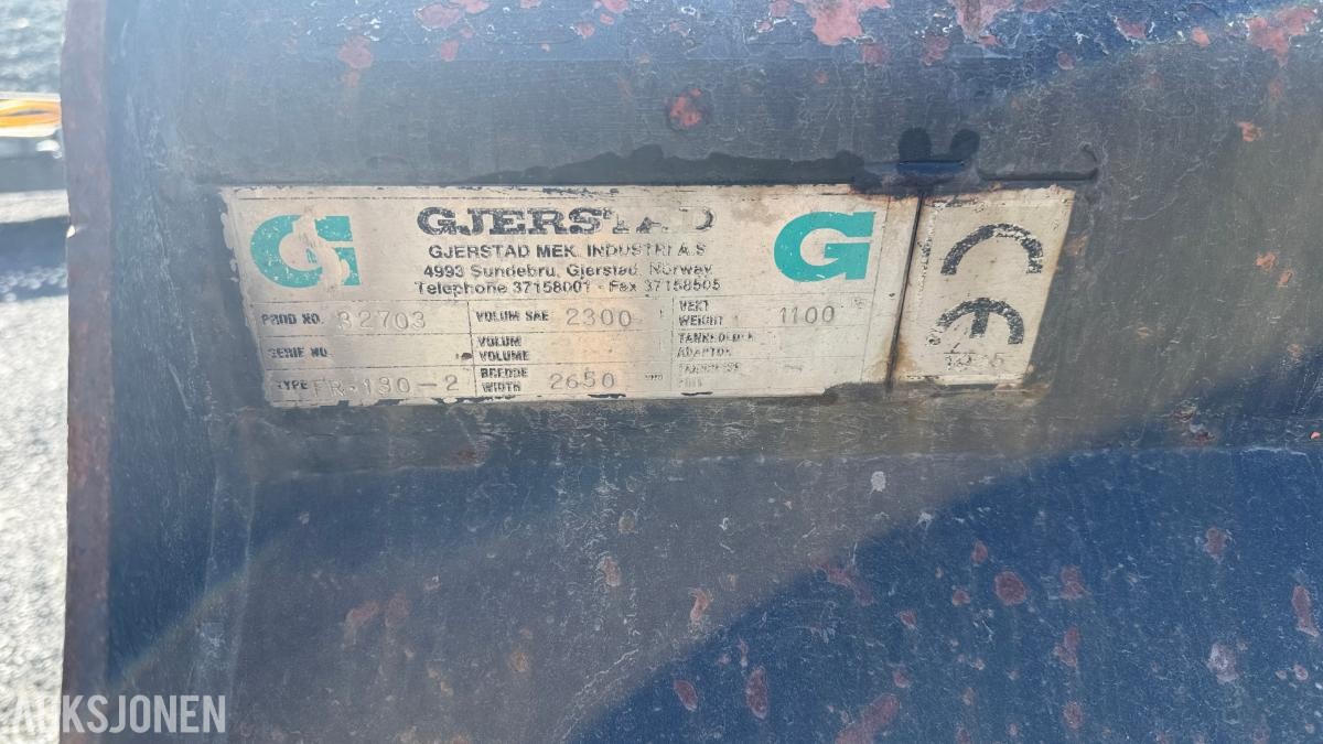 1995 Fiat-Hitachi FR130.2 hjullaster m/ Gjerstad frontskuff - 9 256 timer