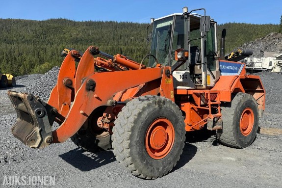 1995 Fiat-Hitachi FR130.2 hjullaster m/ Gjerstad frontskuff - 9 256 timer