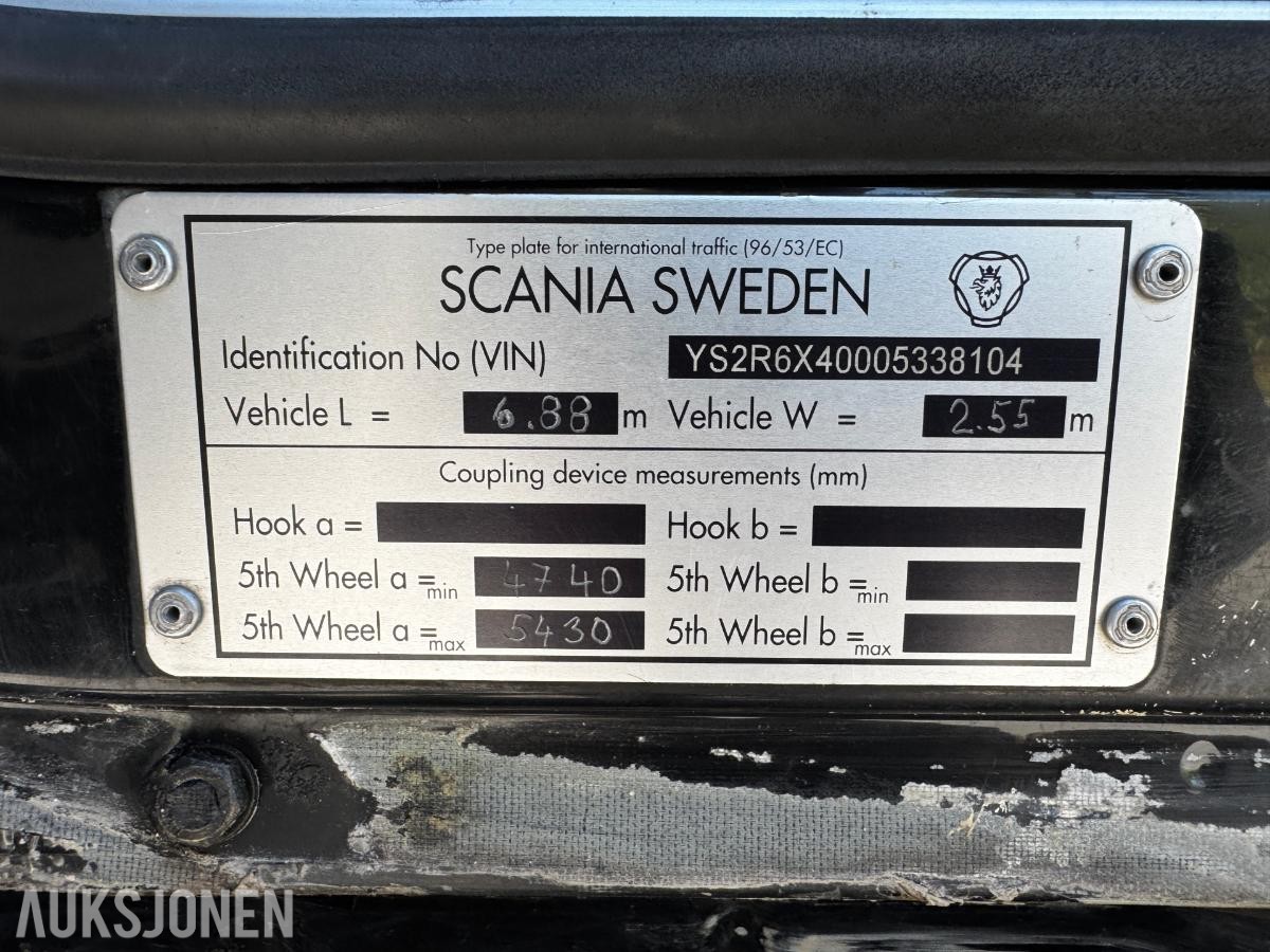 2013 Scania R620 Trekkvogn, 6x4, hydraulikk og flyttbar svingskive