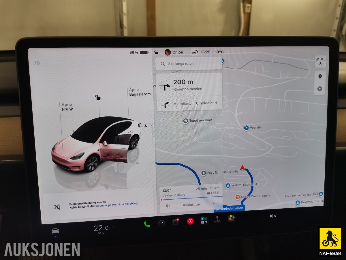 2022 Tesla Model Y LRDM AWD HENGERFESTE PANORAMA PREMIUM LYD & INTERIØR