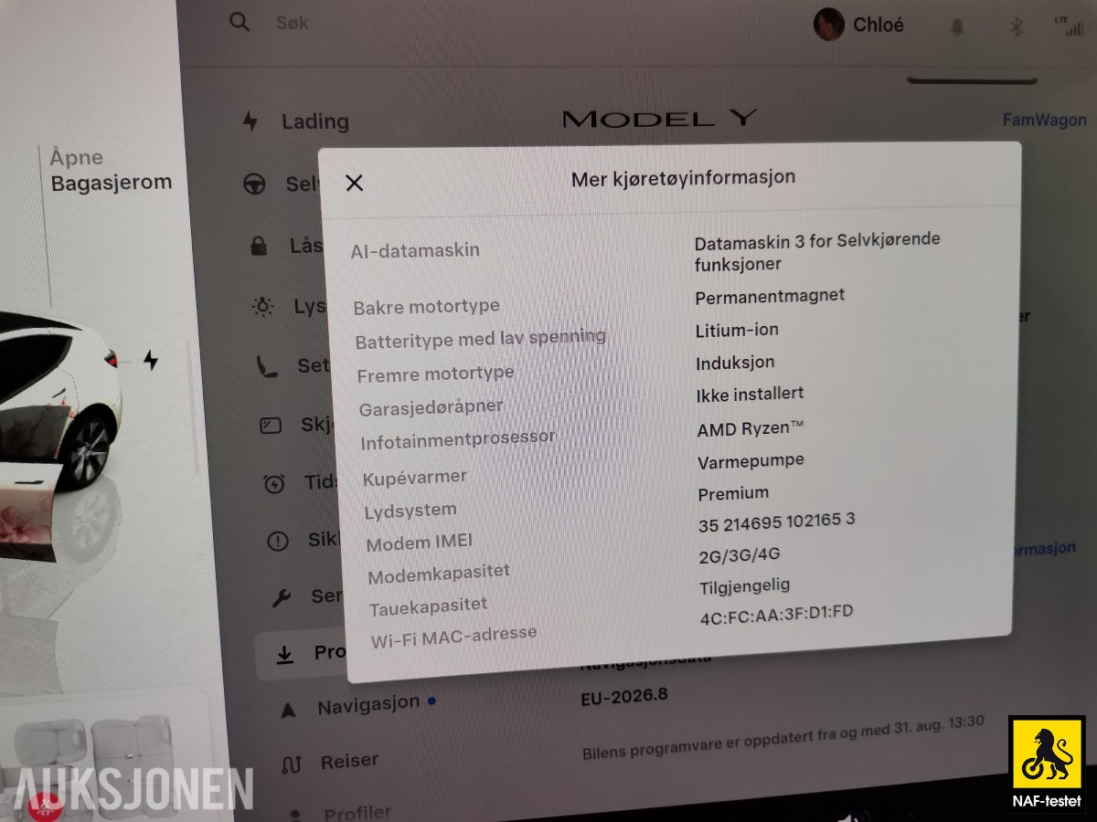 2022 Tesla Model Y LRDM AWD HENGERFESTE PANORAMA PREMIUM LYD & INTERIØR