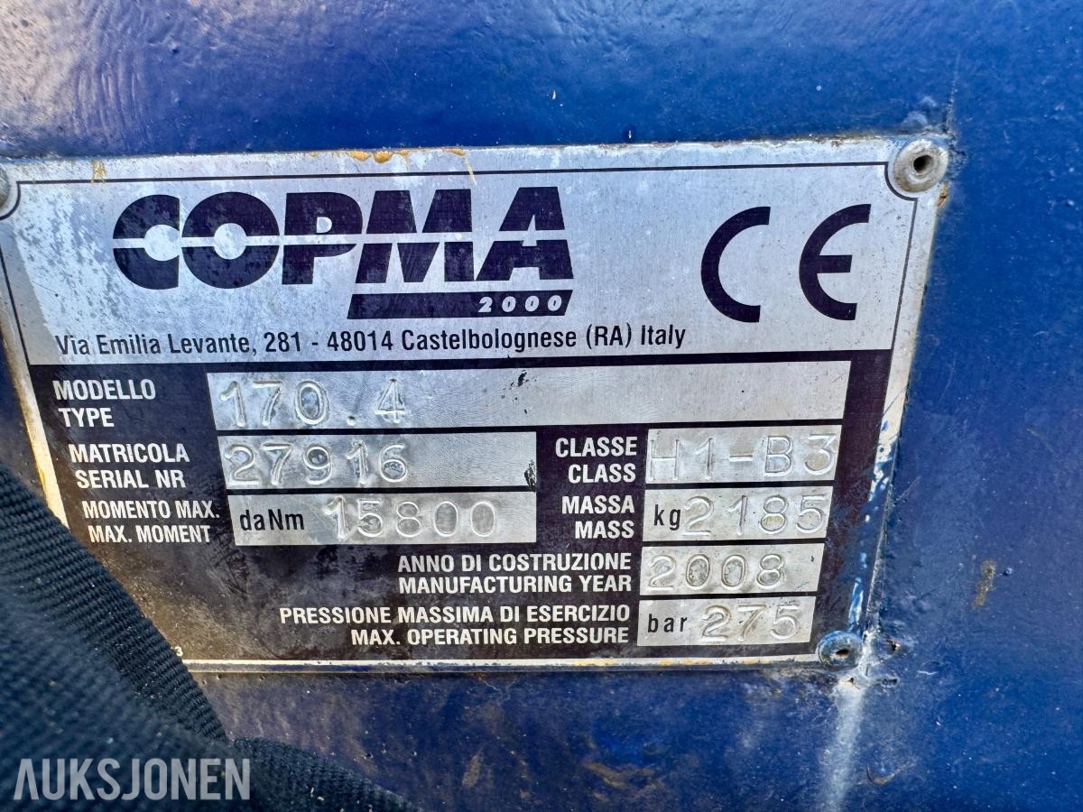 2008 Copma 170.4 Kran - Vinsj & Fjernkontroll